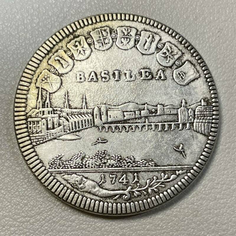 スイス 硬貨 古銭 オプヴァルデン共和国 1743年 ロザリオ ひざまずく聖人 ダカット コイン 重18.80g