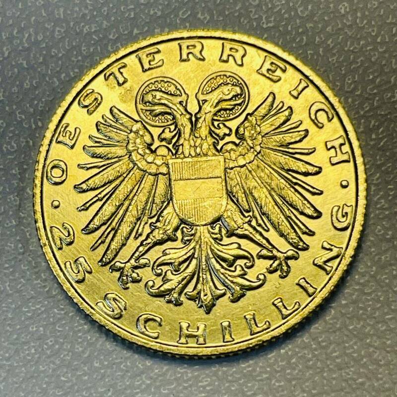 オーストリア帝国 硬貨 古銭 聖レオポルド 1937年 帝国の鷲 ミニチュアの教会 国章 コイン 重3.50g
