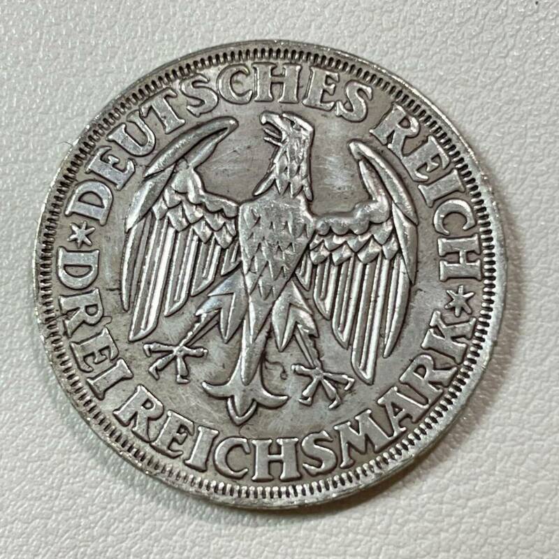ドイツ 硬貨 古銭 ワイマール共和国 1928年 ディンケルスビュール創立 1000 周年 農場労働者 鷲 記念幣 コイン 重10.06g
