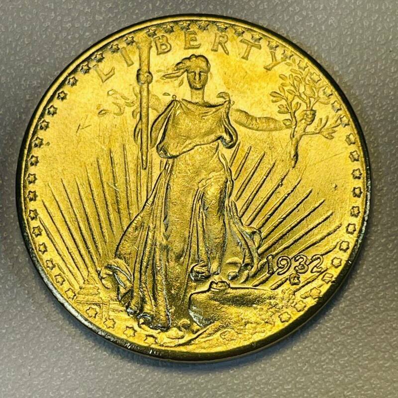 アメリカ 硬貨 古銭 自由の女神 1932年 国会議事堂 トーチ オリーブ 太陽 ワシ コイン 重17.29g