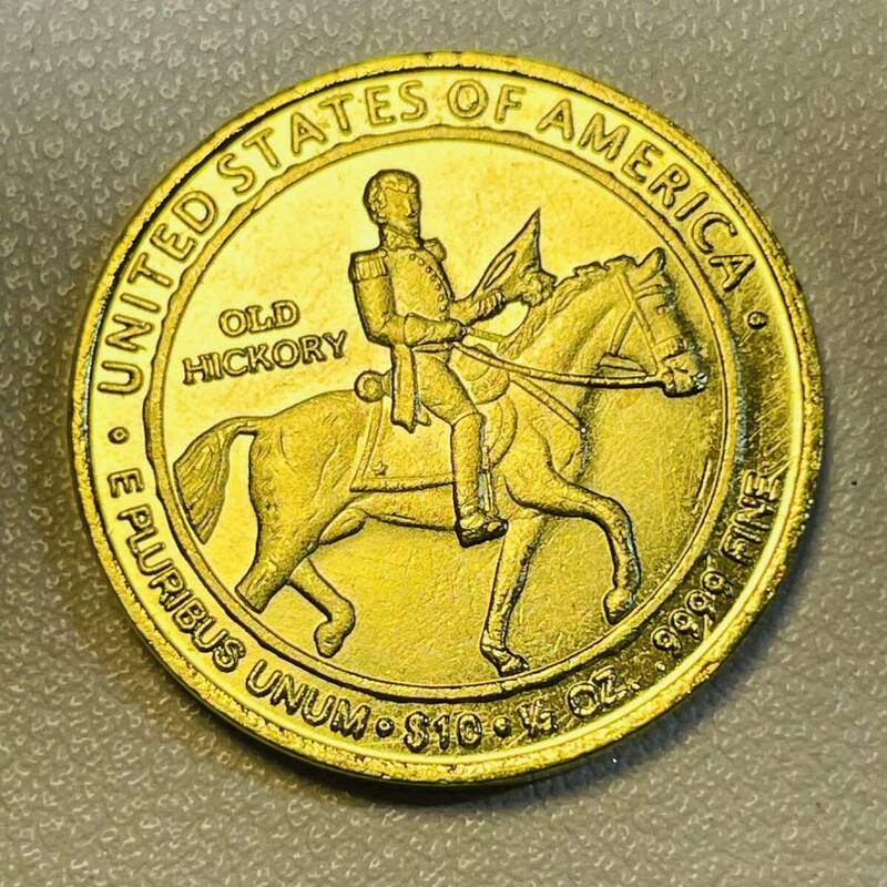 アメリカ 硬貨 古銭 最初の者シリーズ 2008年 アンドリュー・ジャクソンの自由 第7代大統領 戦争の英雄 記念幣 コイン 重7.95g