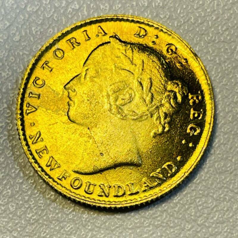 イギリス 硬貨 古銭 ヴィクトリア女王 1865年 ヴィクトリア朝 ニューファンドランド島 コイン 重2.58g