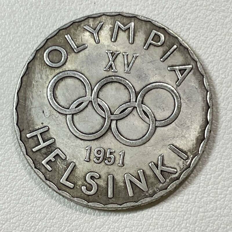 フィンランド 硬貨 古銭 オリンピック 1951年 ヘルシンキ 500マルカ 記念幣 コイン 「レプリカ」