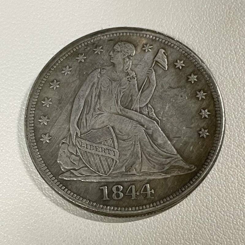 アメリカ 硬貨 古銭 自由の女神 1844年 リバティ イーグル モルガン 13の星 コイン 重21.57g