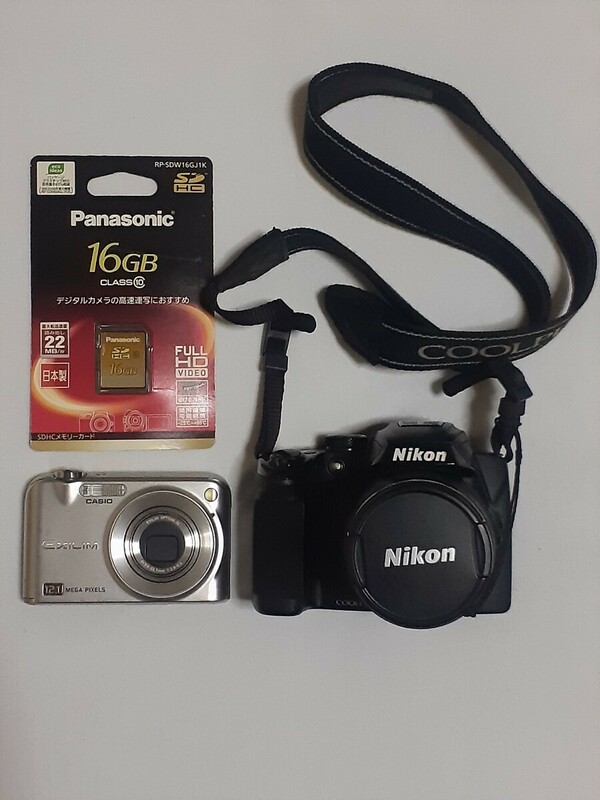 「動作未確認」 デジタルカメラ Nikon CASIO 「未使用」Panasonic SDHCメモリーカード16GB