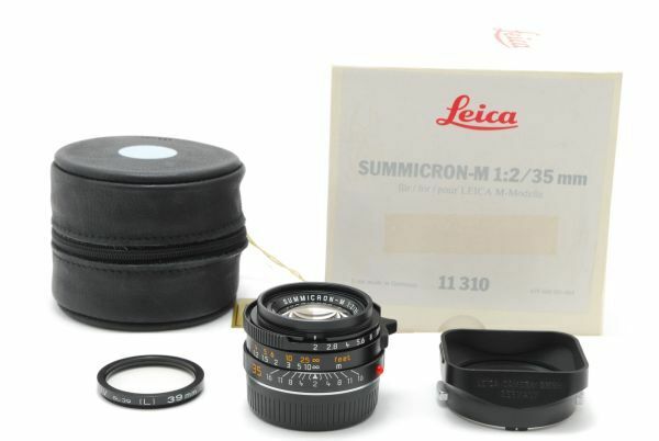 [Top Mint]Leica SUMMICRON-M 35mm f/2 E39 Lens Black 11310 7-Element Germany 8911