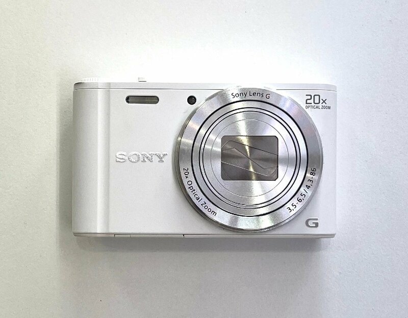 小樽店【現状品】4-2 SONY デジタルカメラ ホワイト DSC-WX350 動作未確認 本体端傷あり バッテリー、カメラケース付属