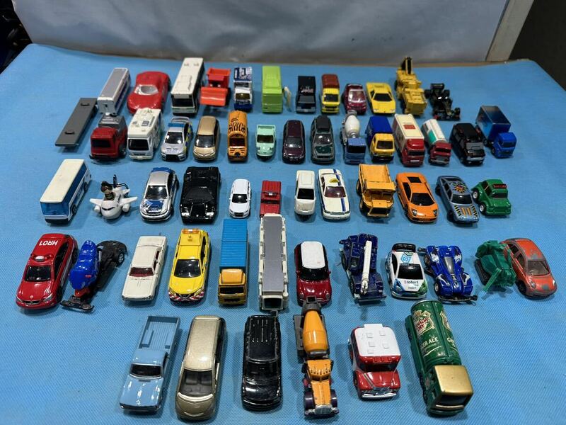 トミカ ミニカー チョロQ スポーツカー トラック 警察 パトカー 消防車 日本製 当時もの イベントカー など 大量セット まとめ売り 57台 ③