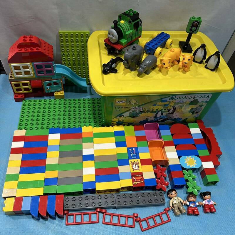 LEGO duplo レゴ デュプロ 知育玩具 楽しいどうぶつえん 7618 など ブロック パーツ 大量セット フィグ トーマス どうぶつ 付き 現状品