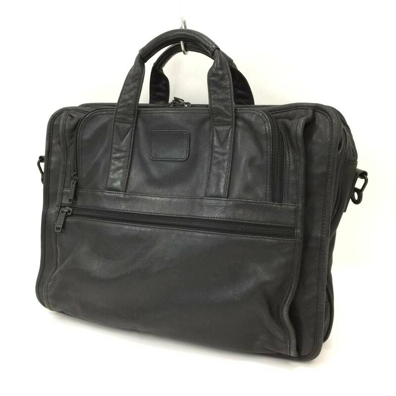 183 TUMI トゥミ レザー ビジネス バッグ 書類鞄 ブリーフケース トート 通勤 本革 皮革 バッグ A4 メンズ ブラック 黒 ストラップ欠品