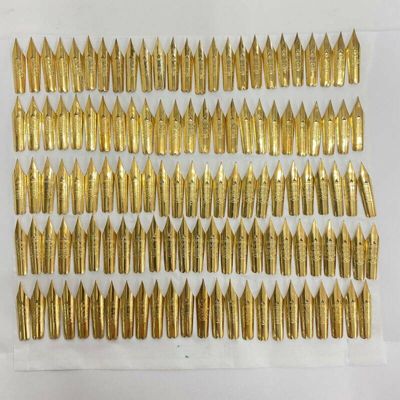 867 ペン先 WARRANTED W.K HARDEST IRIDIUM 3号 ゴールドカラー 替ペン 万年筆 文房具 筆記用具 紙込重量 32g