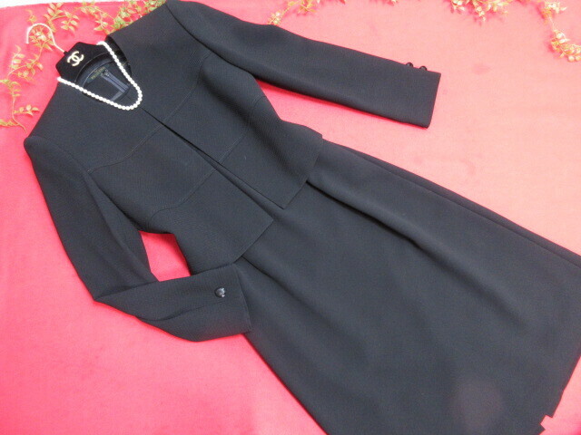 6OL453 PRIMERO プリメロ 　 ブラックフォーマル サイズ11AR　ジャケット＆ワンピース　ブラック　ネックレス付き　冠婚葬祭 喪服 礼服