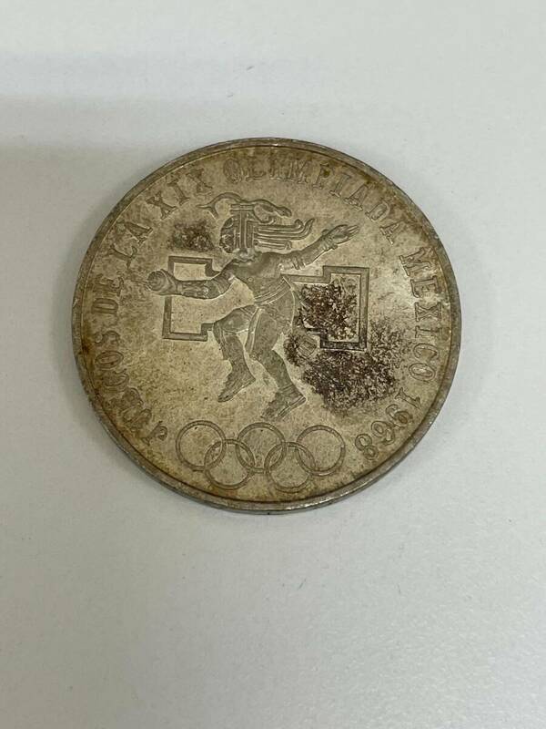 ◇◆14542　貴重 1968年 メキシコオリンピック記念 25ペソ銀貨 硬貨 重さ22.6g　アンティーク ミリタリー 人気 コイン メダル