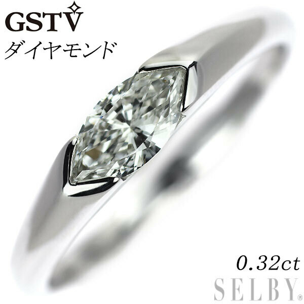 GSTV Pt950 マーキス ダイヤモンド リング 0.32ct 新入荷 出品1週目 SELBY
