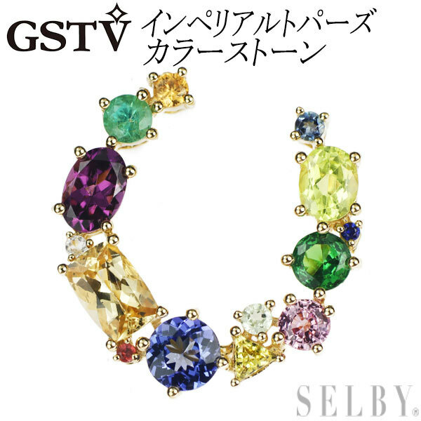 GSTV K18YG インペリアルトパーズ カラーストーン ペンダントトップ 出品2週目 SELBY