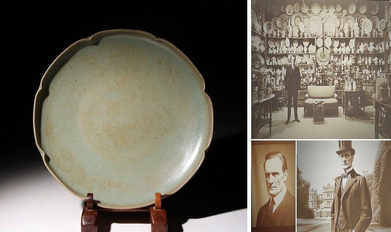 実業家コレクト放出　394　宋時代　汝窯皿　輪花　径約20.2cm　（検）青磁 皿 唐物 中国美術 古玩