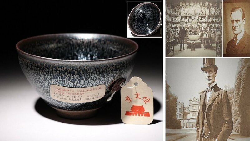 実業家コレクト放出　245　宋時代　建窯　天目茶碗　径約12.4cm　（検）建盞 変釉 油滴 茶器 中国美術 古玩