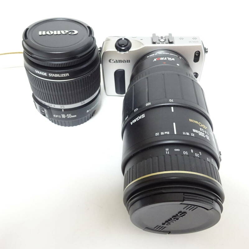 キャノン EOS M デジタルカメラ 70-300mm 1:4-5.6 18-55mm 1:3.5-5.6 レンズ 動作未確認 ジャンク品 80サイズ発送 KK-2731919-191-mrrz