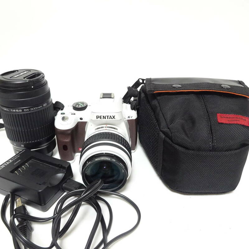 ペンタックス K-r デジタルカメラ 3.5-5.6 18-55mm 4-5.8 55-300mm レンズ PENTAX 通電確認済 80サイズ発送 KK-2687050-276-mrrz