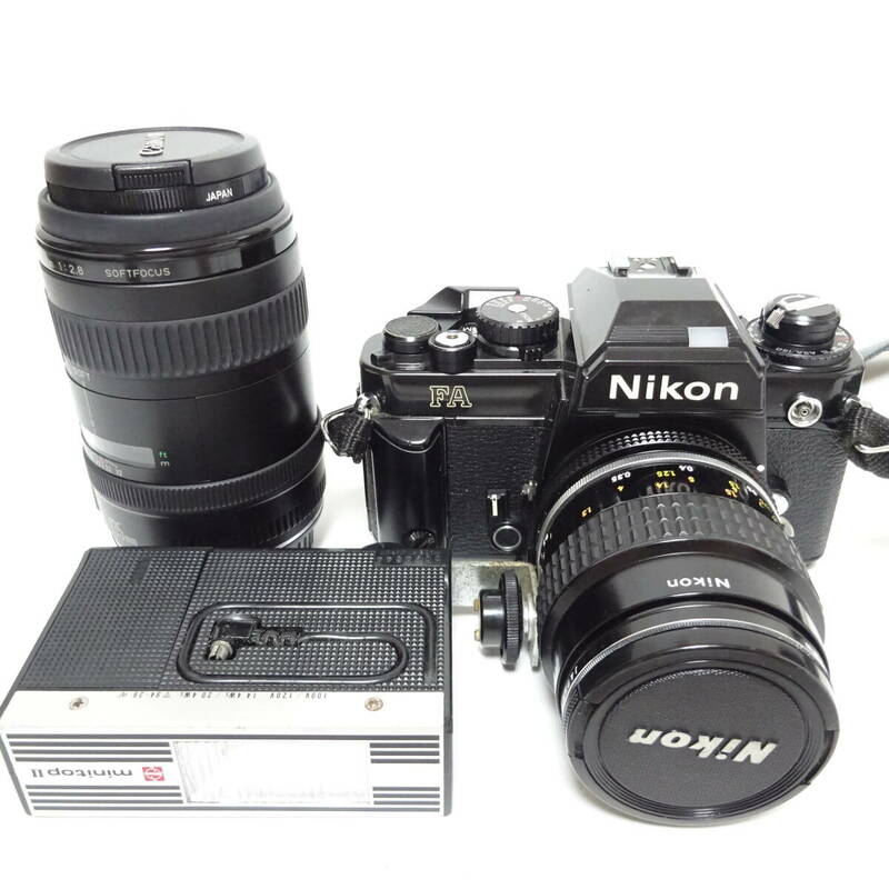 ニコン FA フィルム一眼カメラ Canon 135mm 1:2.8 レンズ 動作未確認 ジャンク品 80サイズ発送 KK-2749315-203-mrrz