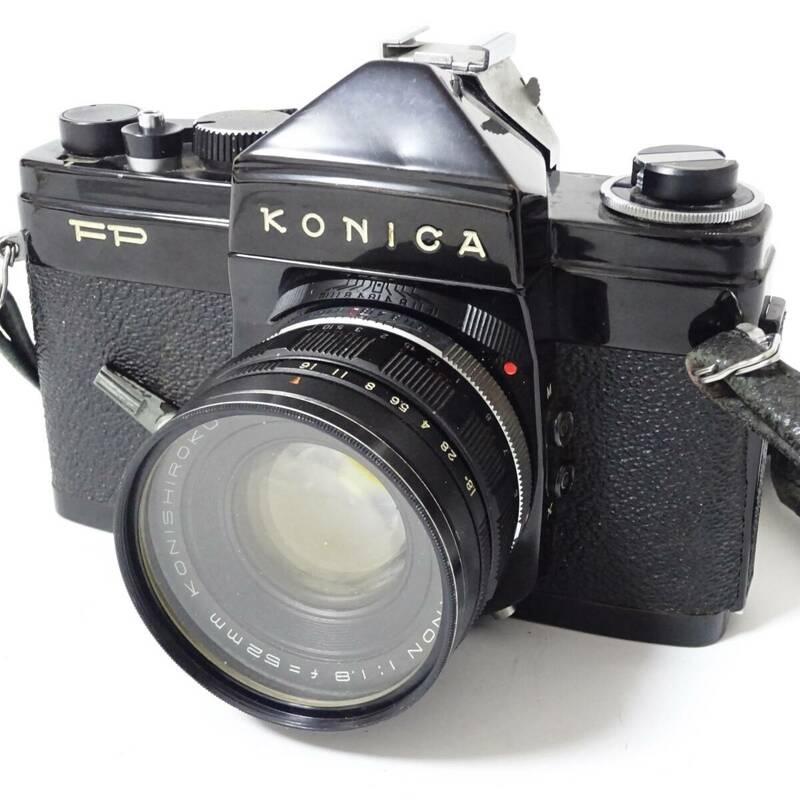 コニカ KONICA FP フィルムカメラボディ /1:1.8 f=52mm 劣化有 動作未確認 ジャンク品 60サイズ発送 KK-2752393-172-mrrz