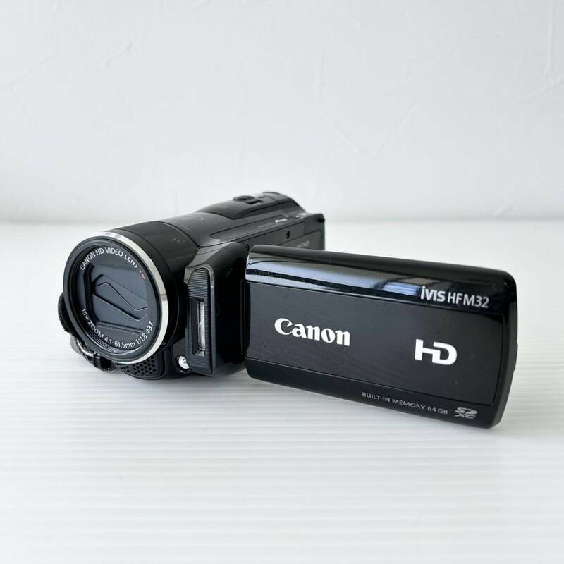 【k150】Canon iVIS HF M32 ビデオカメラ キャノン ブラック 充電器付き 