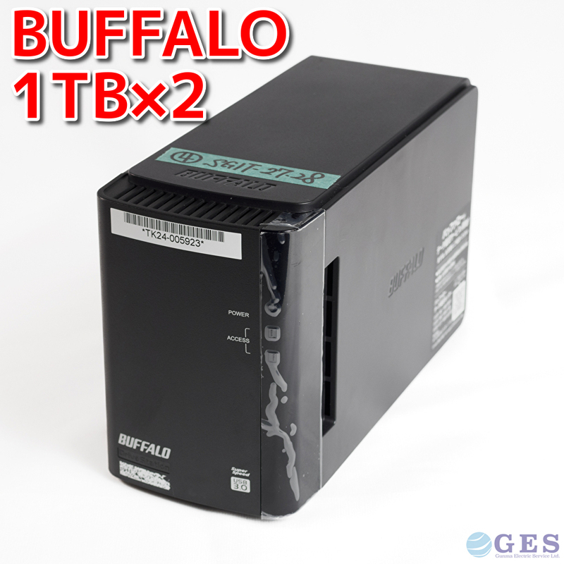 【4-SG1T-27/28】Buffalo HD-WLU3/R1 外付けHDD 1TB×2 RAID1 Seagate ST1000DM010 本体のみ【動作中古品/送料込み】