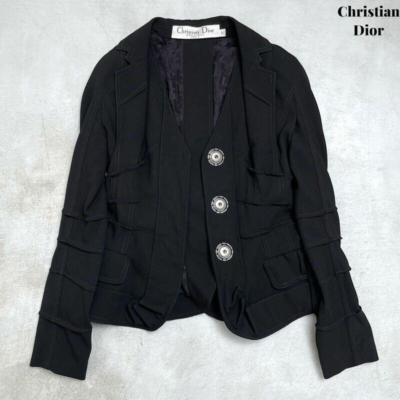 【ガリアーノ期】Christian Dior クリスチャン ディオール トロッター ジャケット ビッグスナップボタン 2006 名作