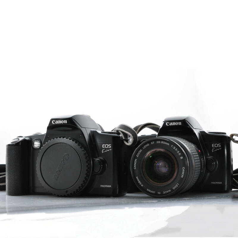 【キヤノン】Canon EOS Kiss Panorama フィルムカメラ 2台 レンズ付き 【1円】 #c470