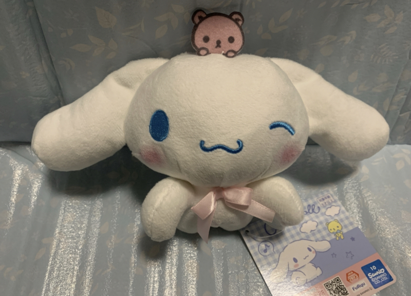 【送料無料】【新品】シナモロール シナモン なかよくひっかけ ぬいぐるみ くま ピンクりぼん サンリオ FuRyu フリュー マスコット　