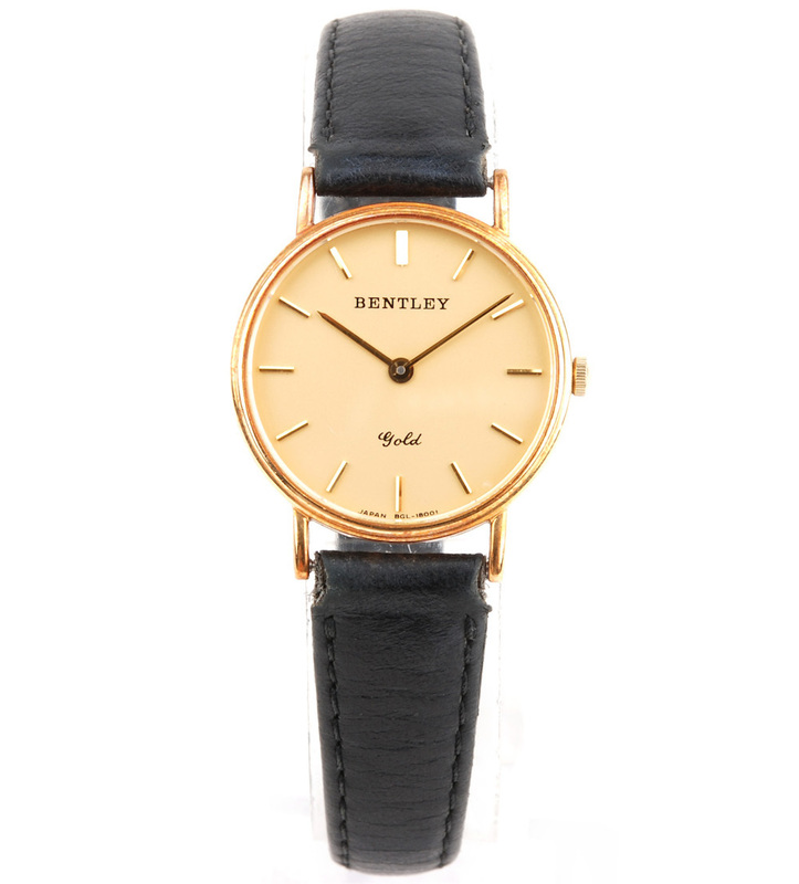 【美品】Bentley/ベントレー Gold BGL-18001 750 18kゴールド 日本CREPHA製 クオーツ レーディス腕時計 #jp23639