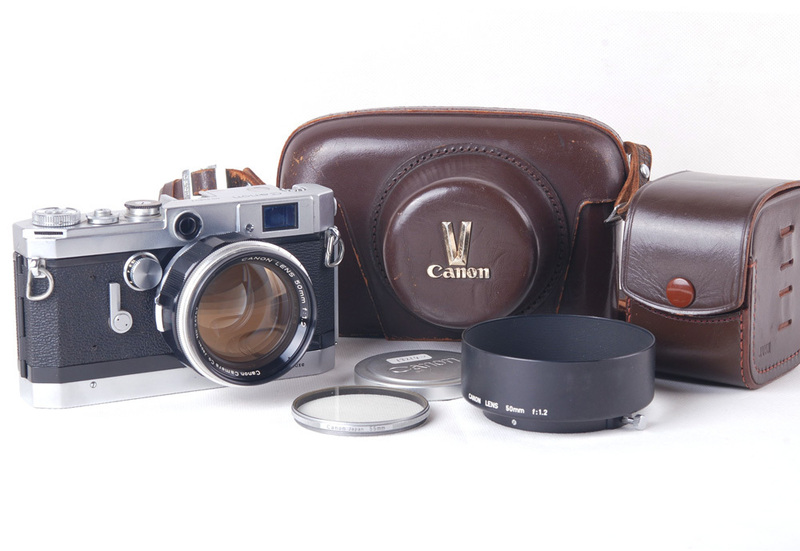 美品Canon/キャノン model Vt de luxe 50mm F1.2 L39 シルバーレンジファインダーカメラ