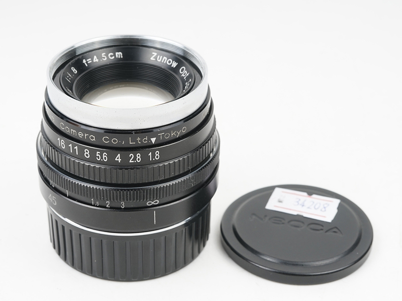 【美品】zunow/ ズノー 日本帝国光学 opt 45mm F1.8 ライカM マウント変換 レンズ