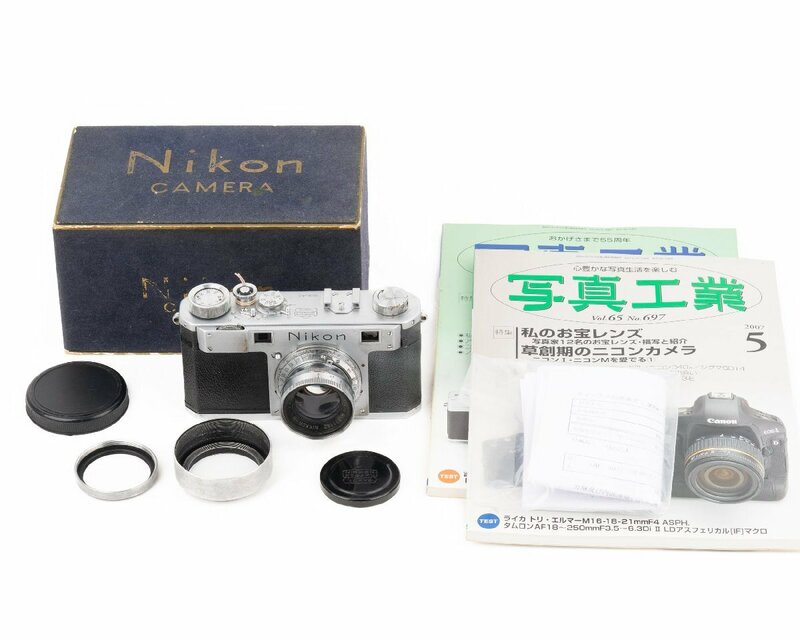 【大珍品】NIKON/ニコン I型改良 24x34サイズ 609543番 フィルムカメラ + NIKKOR-H.C 50mm/f2 MIOJ刻印 #jp27935