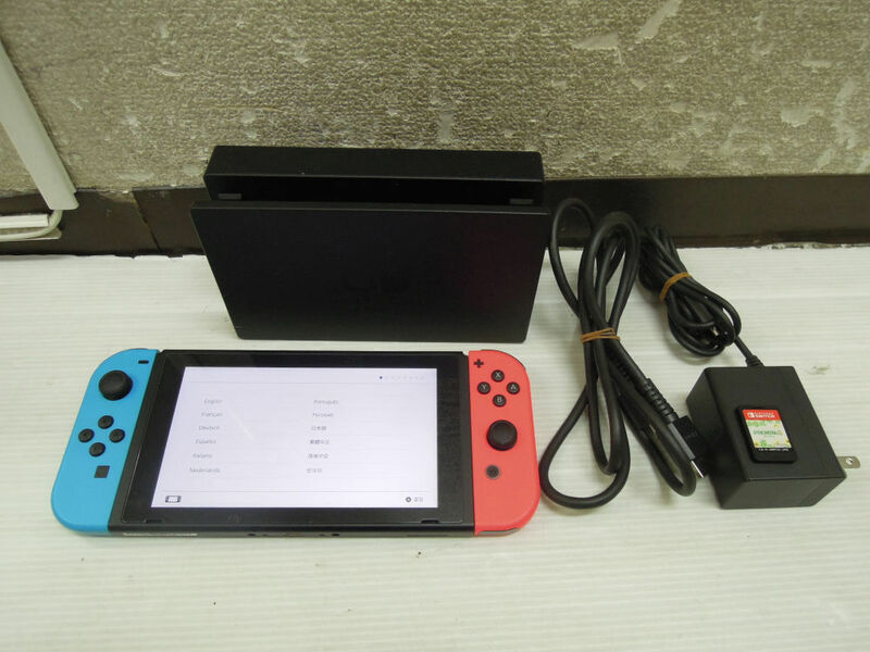 2341) Nintendo Switch ニンテンドースイッチ 本体 HAC-001 ピクミン4 ソフト SDカード付き