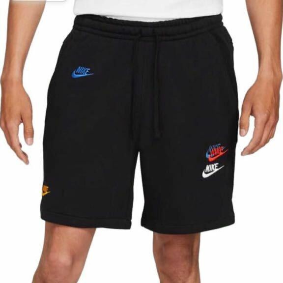 Nike DD4683-010 Men's Sportswear, Essential Shorts, Half Pants, Embroidered Logo, BlackサイズXL