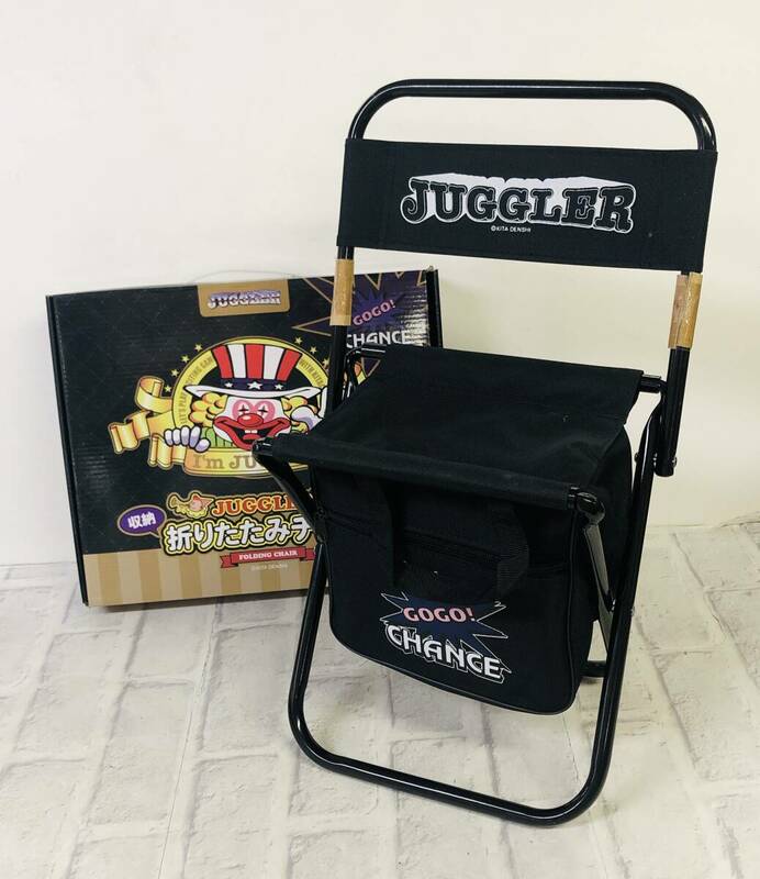 同梱不可☆【椅子】JUGGLER ジャグラー折りたたみチェア 収納 パチスロ☆T05-528S