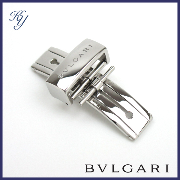 送料無料 磨き済み 美品 本物 純正品 BVLGARI ブルガリ レッタンゴロ ラバーベルト 14mm バックル 尾錠 コマ 時計