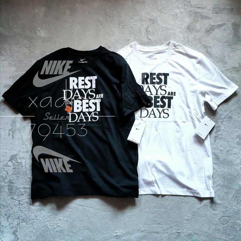 新品 正規品 NIKE ナイキ NSW BEST DAYS 半袖 Tシャツ 2枚セット 黒 ブラック 白 ホワイト ロゴ プリント M