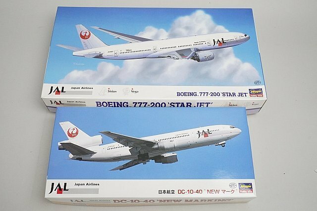 ★ Hasegawa ハセガワ 1/200 日本航空 JAL DC-10-40 NEWマーク / B777-200 スタージェット プラモデル 2点セット