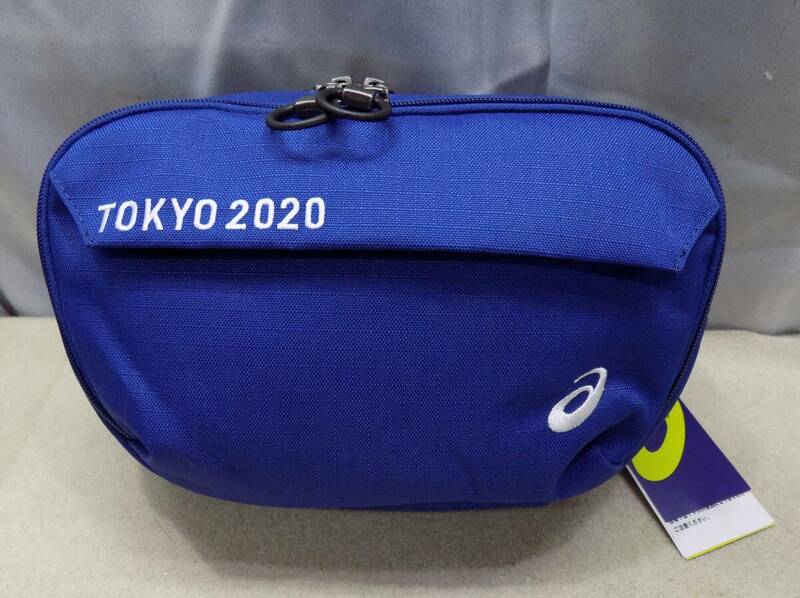 未使用タグ付　アシックス　東京2020オリンピック 　ウエストポーチ　ネイビー