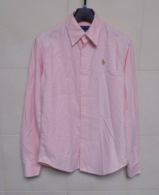 　ラルフローレン 　ピンク　オックスフォードシャツ 2 スモールポニー 刺繍　（管T） 