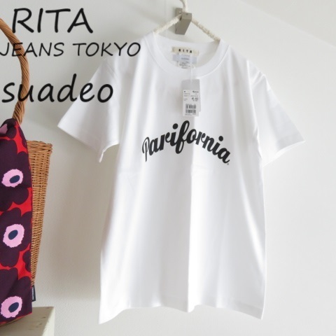 送料込 匿名配送 新品 RITA JEANS TOKYO　suadeo リタ　スアデオ　　Tシャツ 　英字　リタジーンズトウキョウ　コラボ　おしゃれTシャツ