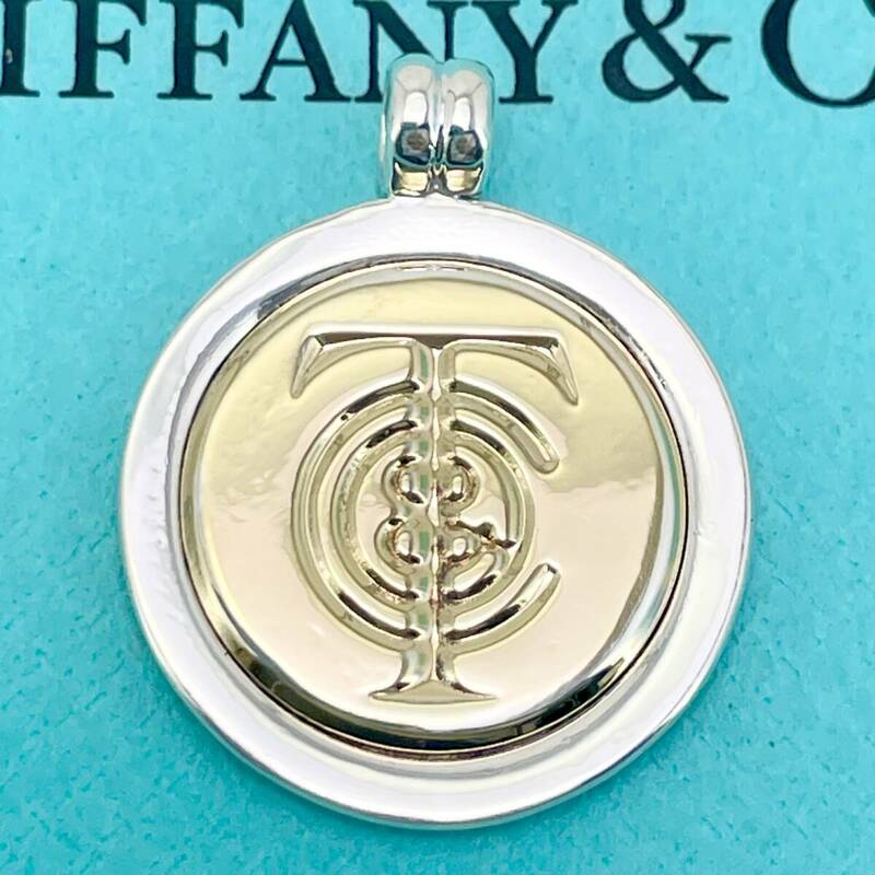 ティファニー ロゴ コンビ コイン ネックレストップ Tiffany&Co./24-811S
