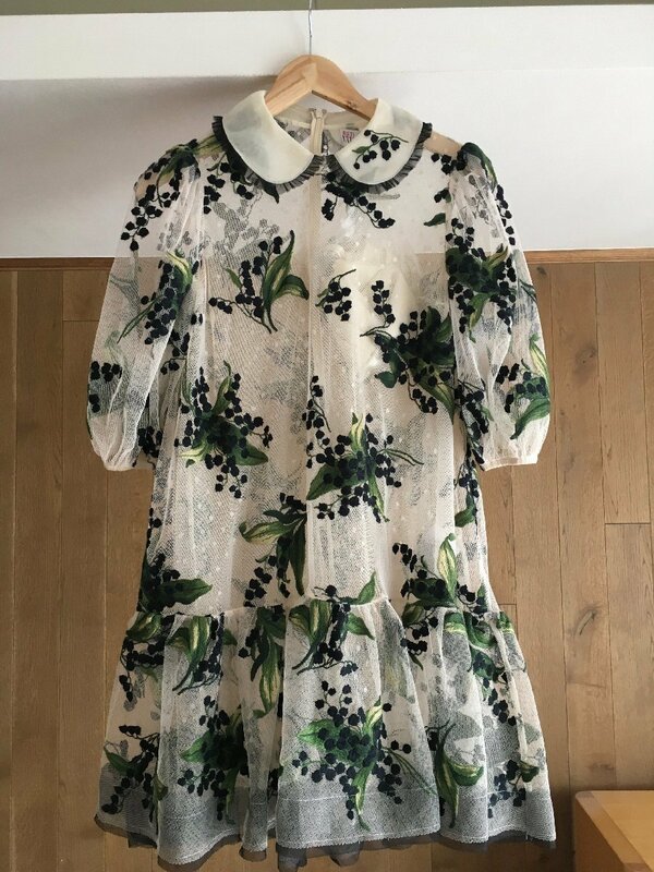 即決 極美品 RED VALENTINO レッドヴァレンティノ チュール　ドット　ワンピース３８ TM