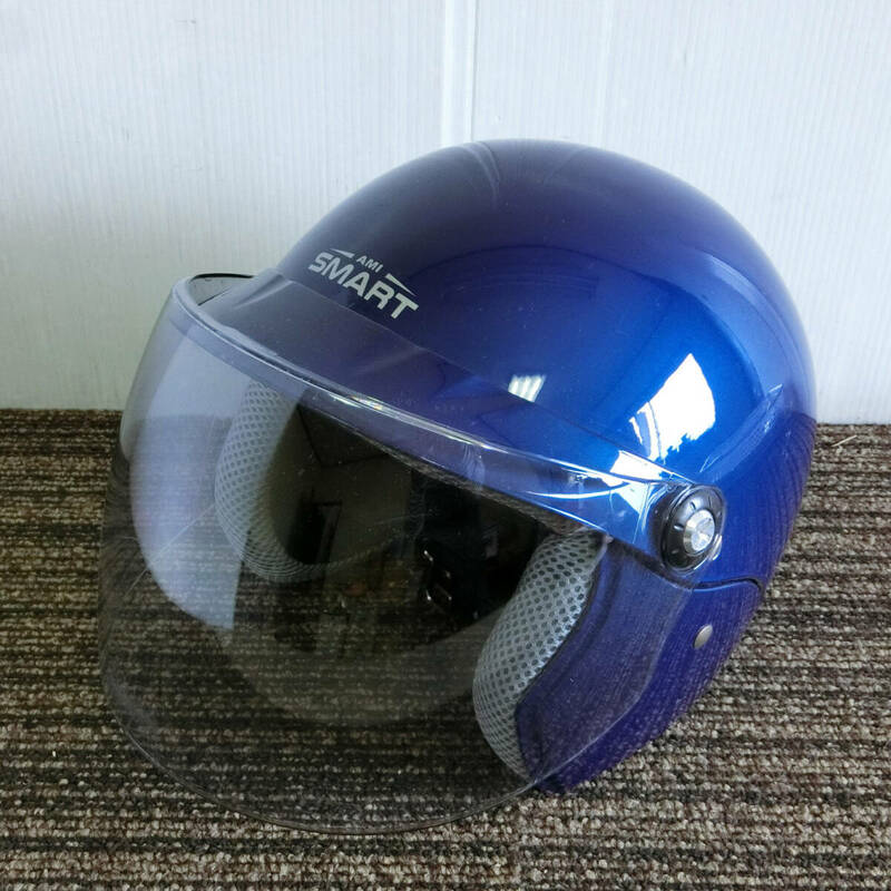 ●HONDA ホンダ AMI SMART ヘルメット 125cc以下用 Lサイズ（59～60cm未満）ブルー 