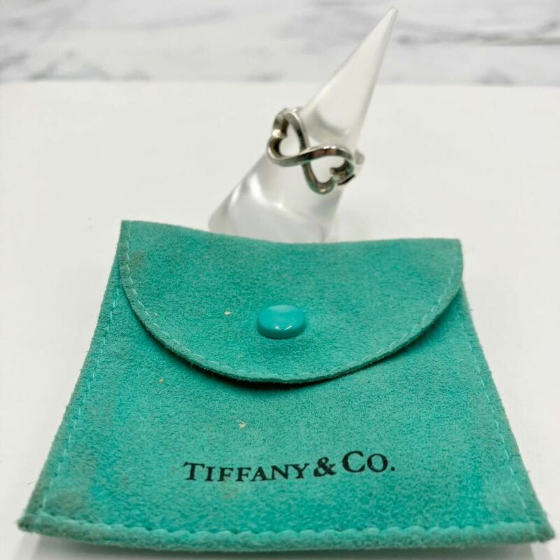 ●【売り切り】TIFFANY&Co.ティファニー シルバーリング ダブルラビングハート パロマピカソ ブランドアクセサリー レディース
