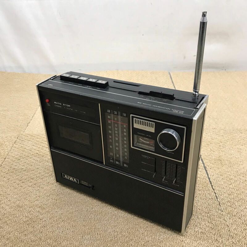 ●【売り切り】AIWA アイワ　カセットレコーダー ラジカセ TPR-205 オーディオ機器 昭和レトロ 当時物 現状品