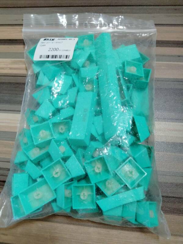 遊舎工房 PBT カラーキーキャップ シアン OEMプロファイル Cherry MX