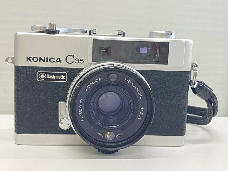 M-6186 【同梱不可】980円～ 中古品　KONICA/コニカ　C35　コンパクト　フィルムカメラ　1:2.8　f=38ｍｍ　マニュアルフォーカス　